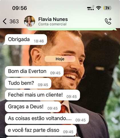Aluna agradece: fechei mais um cliente, você faz parte disso